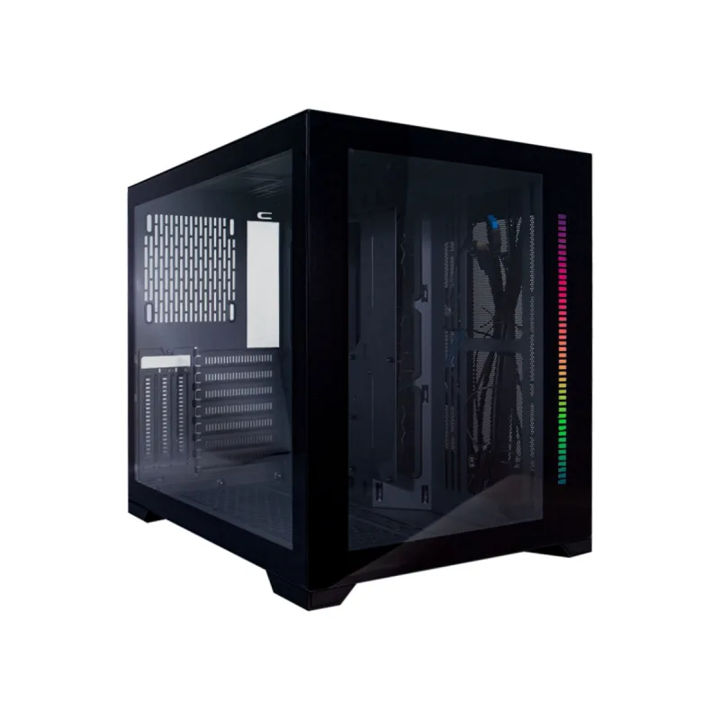 1ST PLAYER SP7 Mid Tower RGB Gaming PC Case - Quick Disassembly, Up to 9 Fans, Tempered Glass