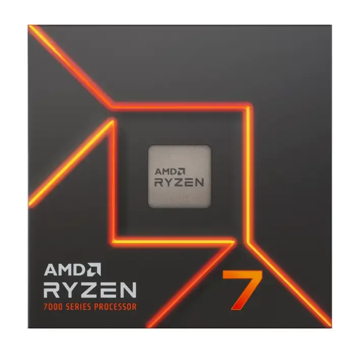 AMD Ryzen 7 7700 8-Core 16-Thread CPU + Prism Cooler - 100-100000592BOX - Zen 4, DDR5, 5.3GHz Boost, RGB Lighting