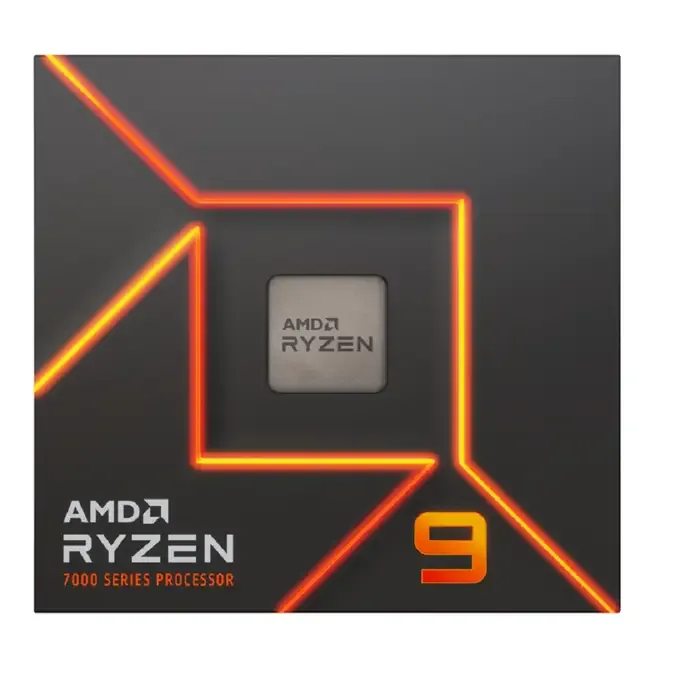 AMD Ryzen 9 7900 AM5 Socket 12C/24T Processor with Wraith Prism RGB Cooler - 5.4GHz Boost Speed