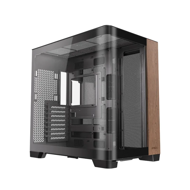 Antec C8 Curve Wood Tempered Glass Full Tower Gaming PC Case - Black