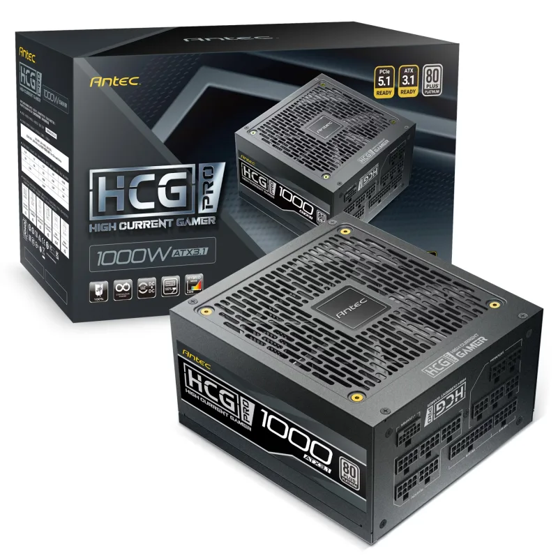 Antec HIGH CURRENT GAMER HCG1000 PRO ATX 3.1 1000W 80PLUS Platinum PSU Power Supply