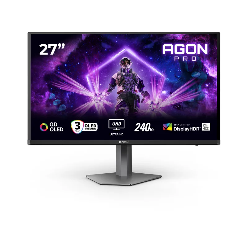 AOC AGON PRO AG276UZD 27 QD-OLED 4K UHD 240Hz 0.03ms Gaming Monitor