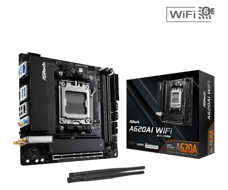 Asrock A620AI WIFI AMD A620A DDR5 Mini-ITX Socket AM5 Motherboard