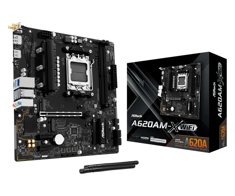 Asrock A620AM-X WIFI AMD A620A DDR5 Micro-ATX Socket AM5 Motherboard