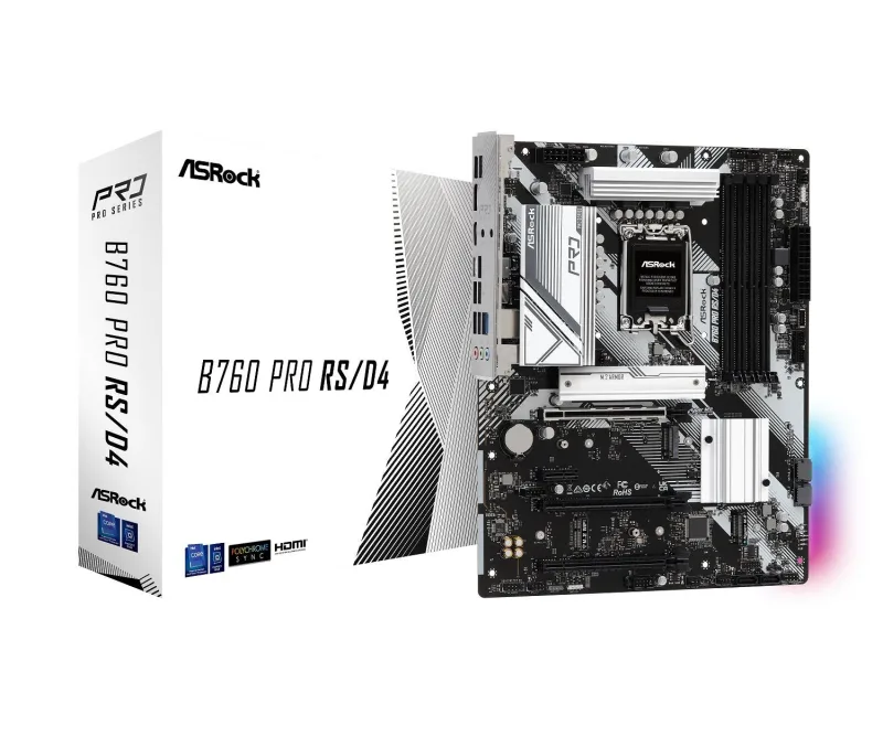 ASRock B760 PRO RS/D4 Intel DDR4 ATX Motherboard - LGA 1700