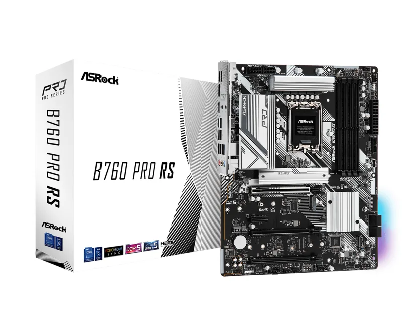 Asrock B760 PRO RS Intel B760 DDR5 ATX Socket LGA-1700 Motherboard