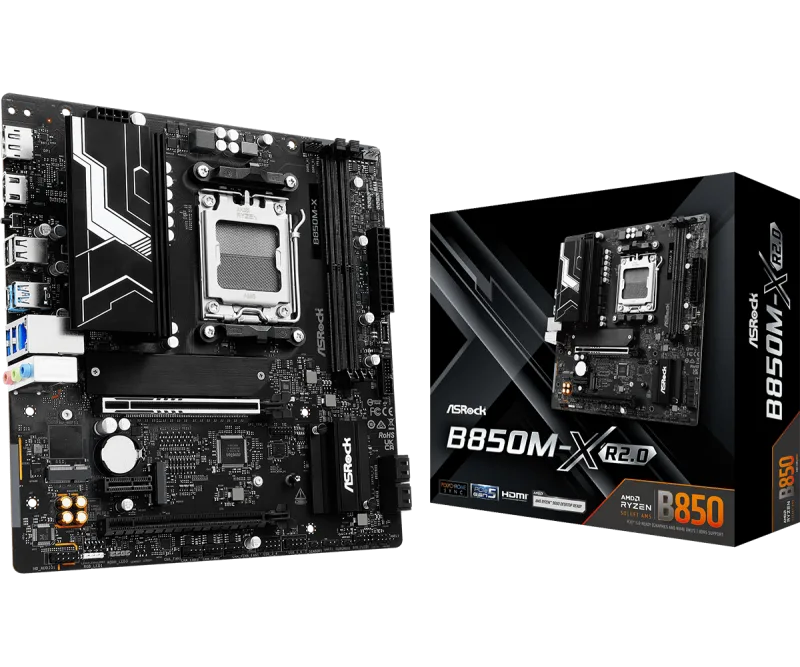Asrock B850M-X R2.0 AMD B850 DDR5 Micro-ATX Socket AM5 Motherboard