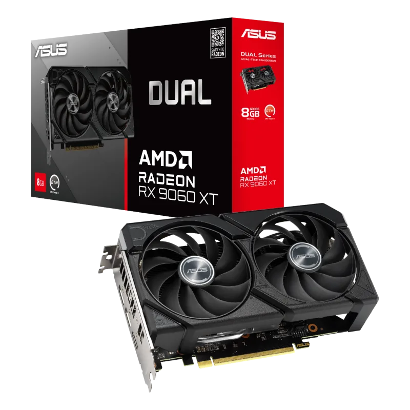 ASUS Dual AMD Radeon RX 9060 XT 8GB GDDR6 Graphics Card - DUAL-RX9060XT-8G
