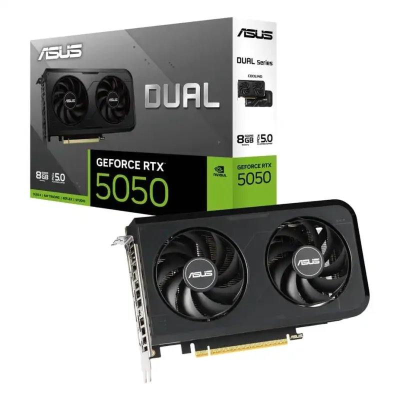 ASUS DUAL GeForce RTX 5050 8GB GDDR6 Graphics Card - 90YV0N73-M0NA00