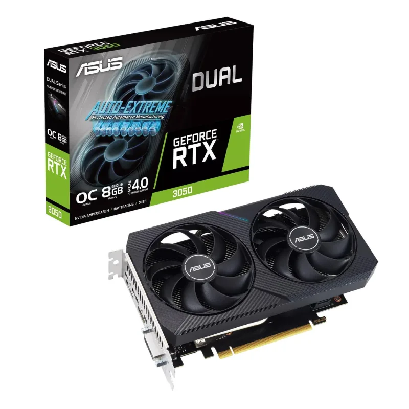 ASUS Dual Nvidia GeForce RTX 3050 OC Edition 8GB GDDR6 Graphics Card - DUAL-RTX3050-O8G-V2