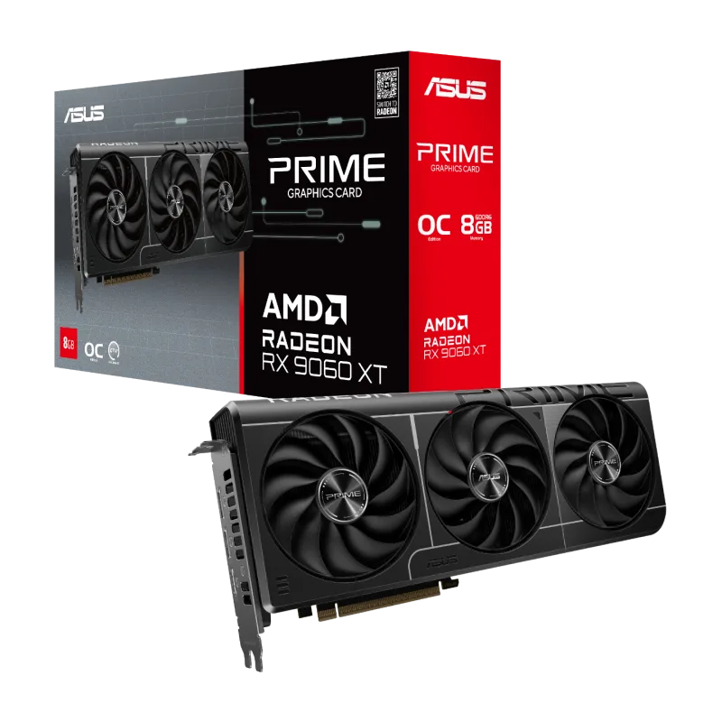 ASUS Prime AMD Radeon RX 9060 XT OC Edition 8GB GDDR6 Graphics Card - PRIME-RX9060XT-O8G
