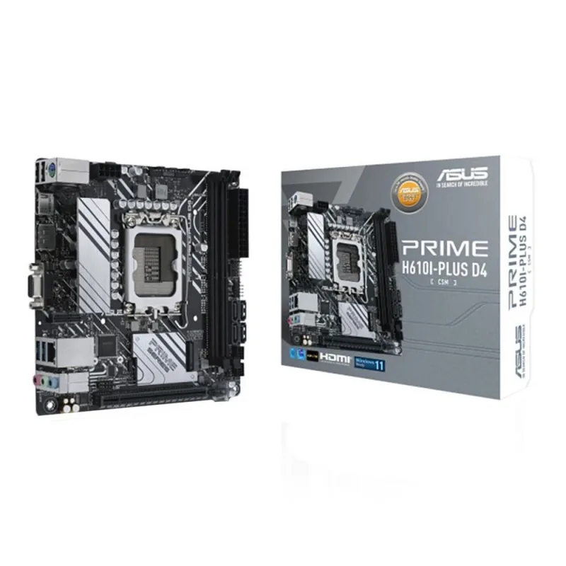 ASUS PRIME H610I-PLUS D4-CSM LGA 1700 DDR4 Mini ITX Motherboard - 90MB1B20-M0EAYC