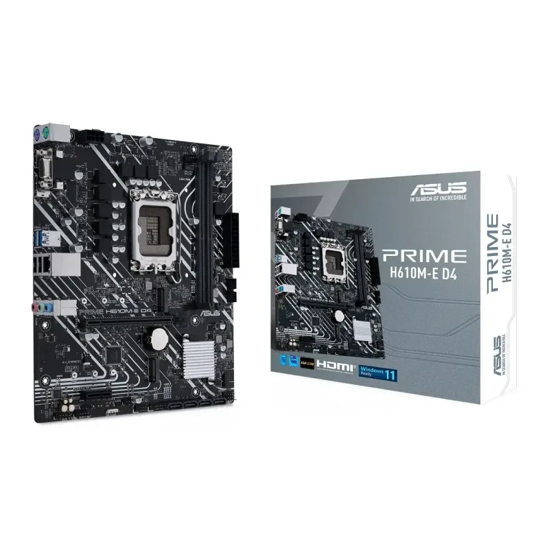 Asus PRIME H610M-E D4 Intel DDR4 Micro ATX Motherboard - LGA 1700
