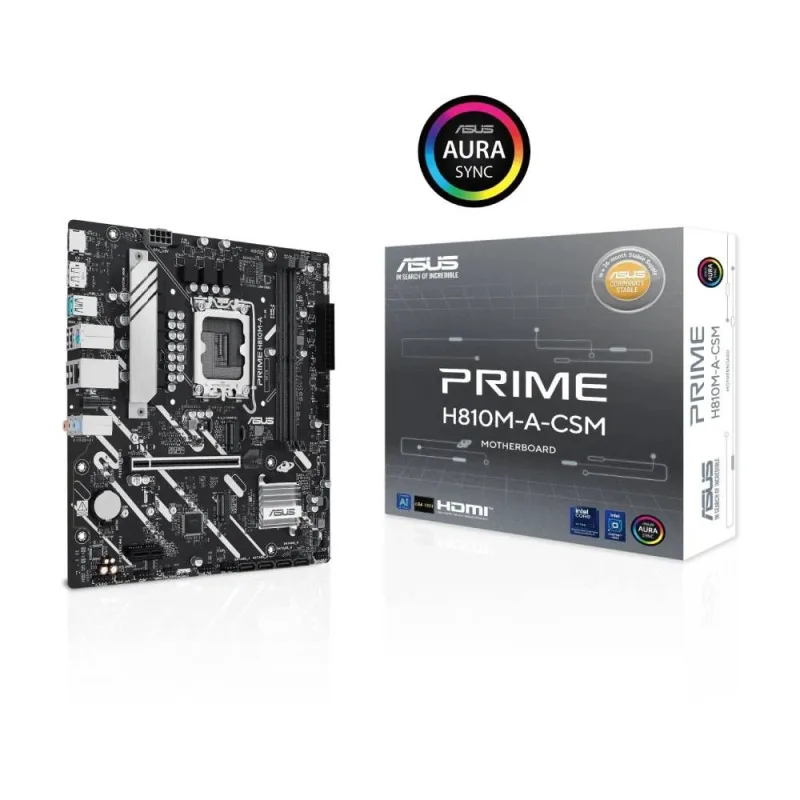 ASUS PRIME H810M-A-CSM Intel Core Ultra Processor Motherboard - Advanced AI Ready & Stable Performance Optimisation