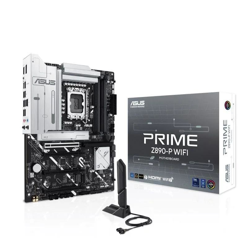 ASUS PRIME Z890-P DDR5 ATX Motherboard - Intel Core Ultra Processor Compatible, AEMP III, DIMM Fit Technology