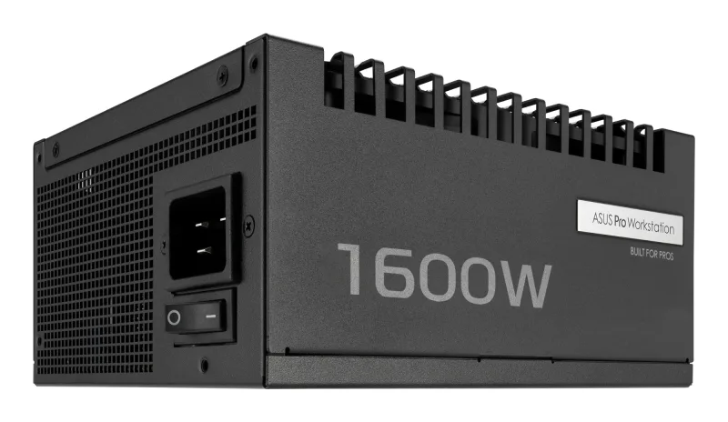 ASUS Pro WS 1600W Platinum ATX 3.1 Power Supply for AI & Workstation Systems