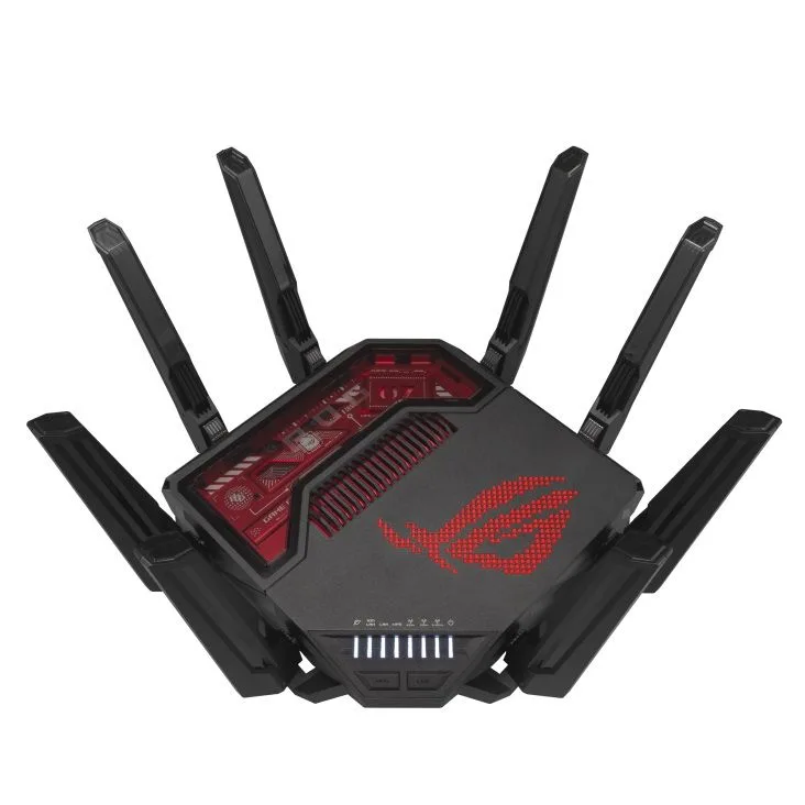 ASUS ROG Rapture BE19000 Tri-band Wi-Fi 7 20 Gigabit Ethernet Black Gaming Router