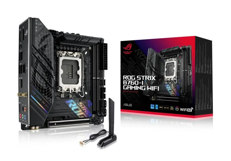 ASUS ROG STRIX B760-I GAMING WIFI Intel DDR5 Mini ITX Motherboard - LGA 1700
