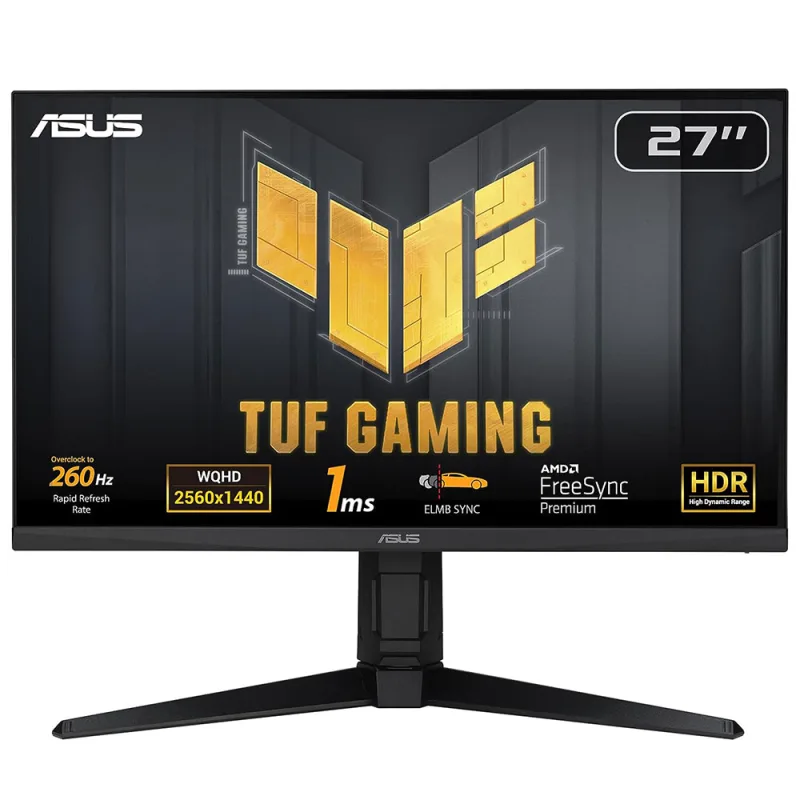 ASUS TUF 27" QHD 260Hz 1ms Height adjustable Gaming Monitor