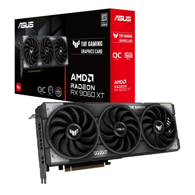 ASUS TUF AMD Radeon RX 9060 XT OC Edition 16GB GDDR6 Graphics Card - TUF-RX9060XT-O16G-GAMING