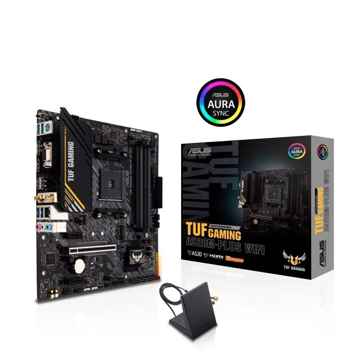 ASUS TUF GAMING A520M-PLUS WIFI AMD A520 Micro-ATX Socket AM4 Motherboard