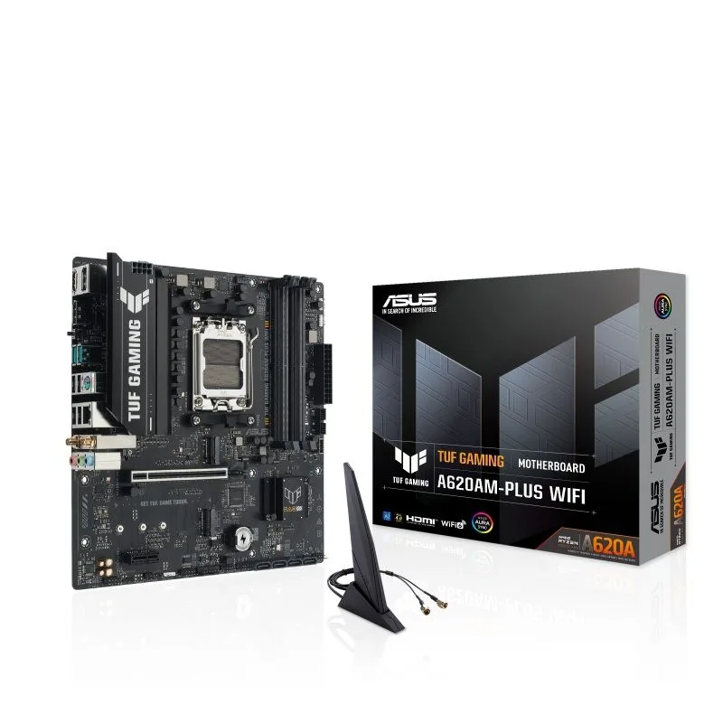 ASUS TUF Gaming A620AM-PLUS WIFI AMD A620A micro ATX AM5 Motherboard