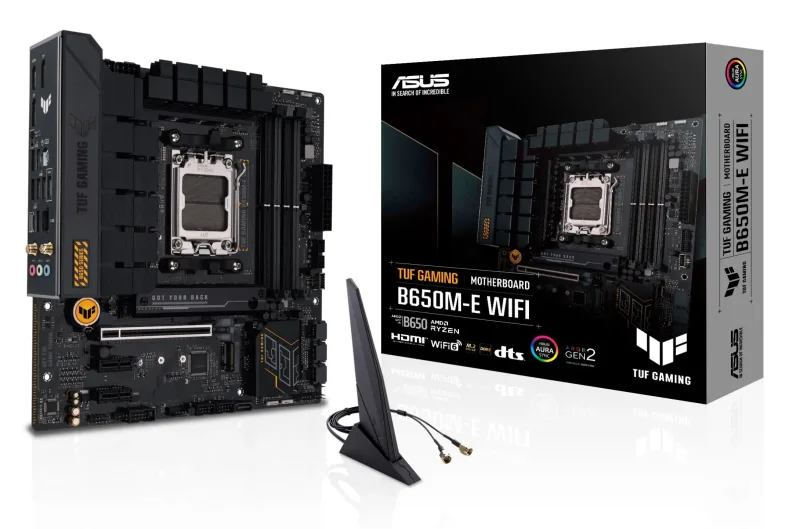ASUS TUF GAMING B650M-E WIFI AMD Ryzen DDR5 Micro ATX Motherboard - Socket AM5