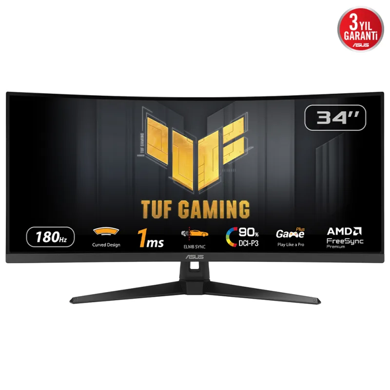 ASUS TUF Gaming VG34VQ3B 34 Inch UltraWide Quad HD LED Black computer monitor