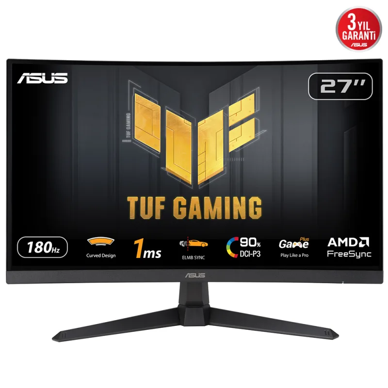 ASUS TUF VG27VQ3B 27" Full HD 180Hz 1ms Built in Speakers Gaming Monitor