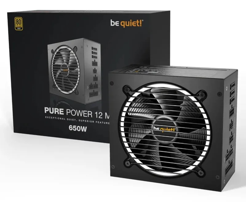 be quiet! Pure Power 12 M 650W Modular 80 Plus Gold Power Supply - BN342