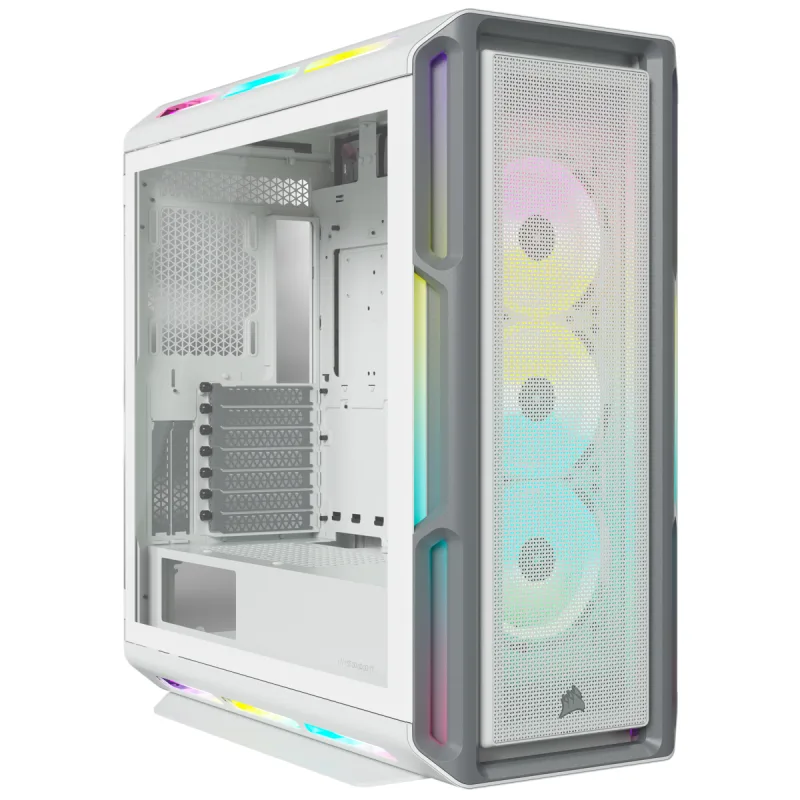 [Clearance] Corsair iCUE 5000T RGB Tempered Glass Mid-Tower ATX PC Case (White) - CC-9011231-WW