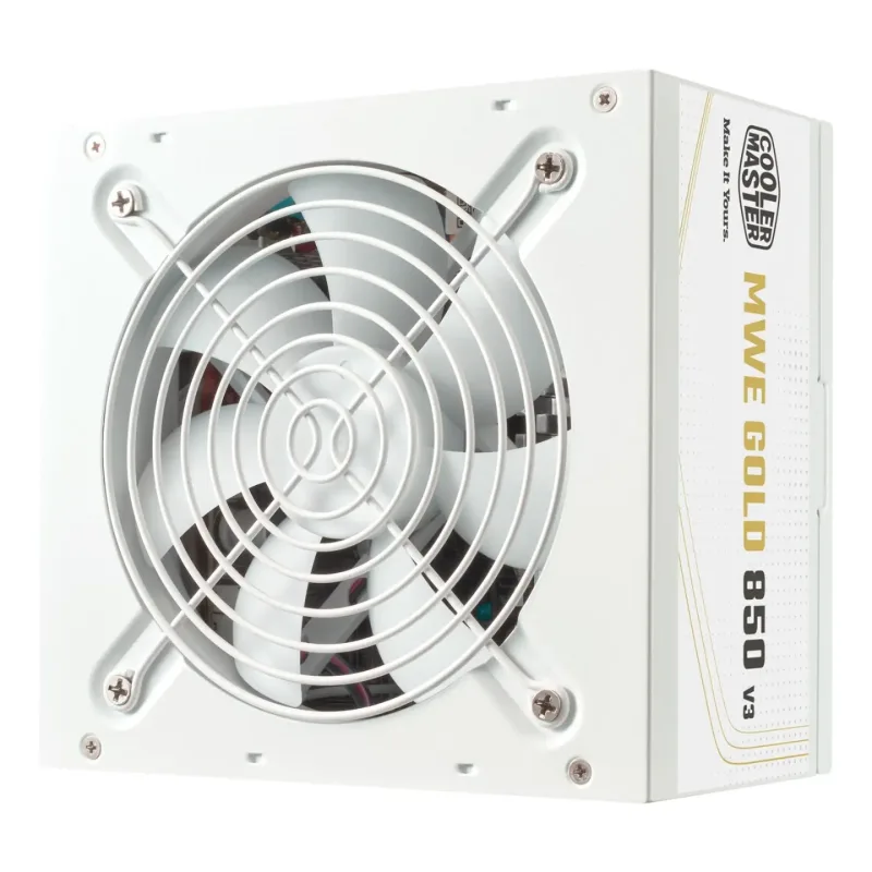 Cooler Master MWE Bronze 850w ATX 3.1 Non Modular Power Supply - White - MPE-8506-ACAG-GUK