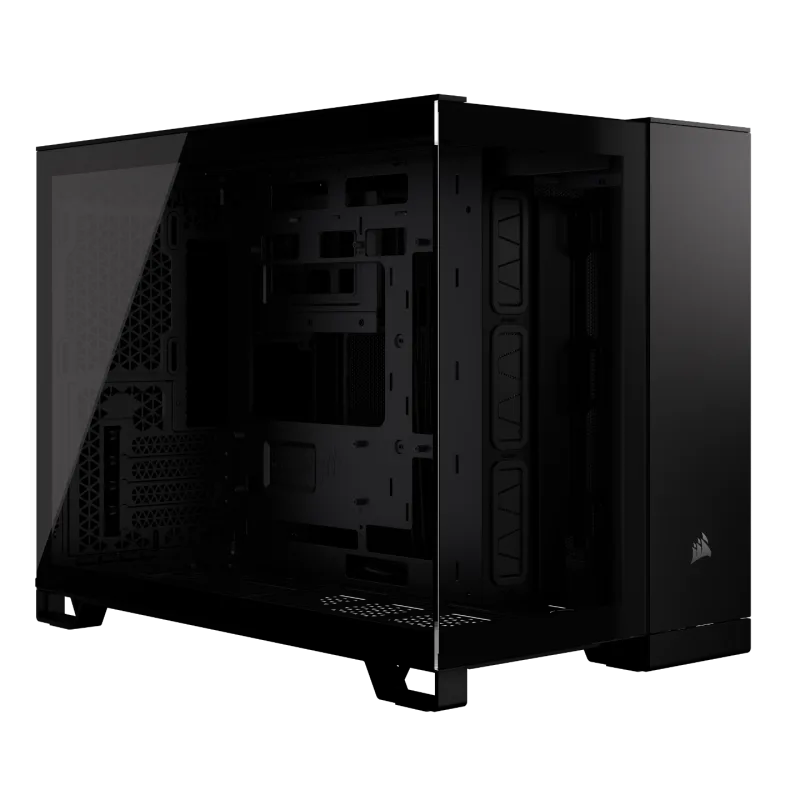 Corsair 2500X Tempered Glass Micro ATX Dual Chamber PC Case - Black - CC-9011265-WW