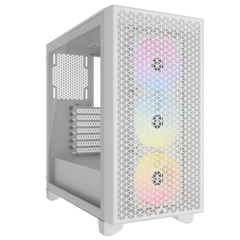 Corsair 3000D Airflow RGB ATX Mid Tower Case - Tempered Glass, 3 Pre-installed Fans, Up to 8x 120mm/4x 140mm Fan Slots