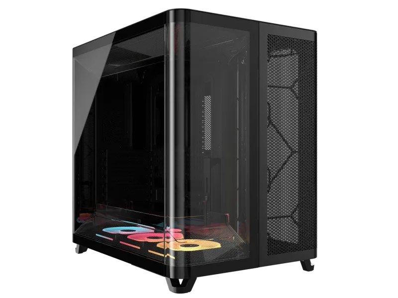 Corsair Air 5400 LX-R RGB iCUE LINK Triple Chamber Mid-Tower PC Case - Black