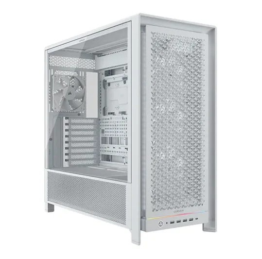 Corsair FRAME 5000D RS Tempered Glass Mid Tower Gaming PC Case - White