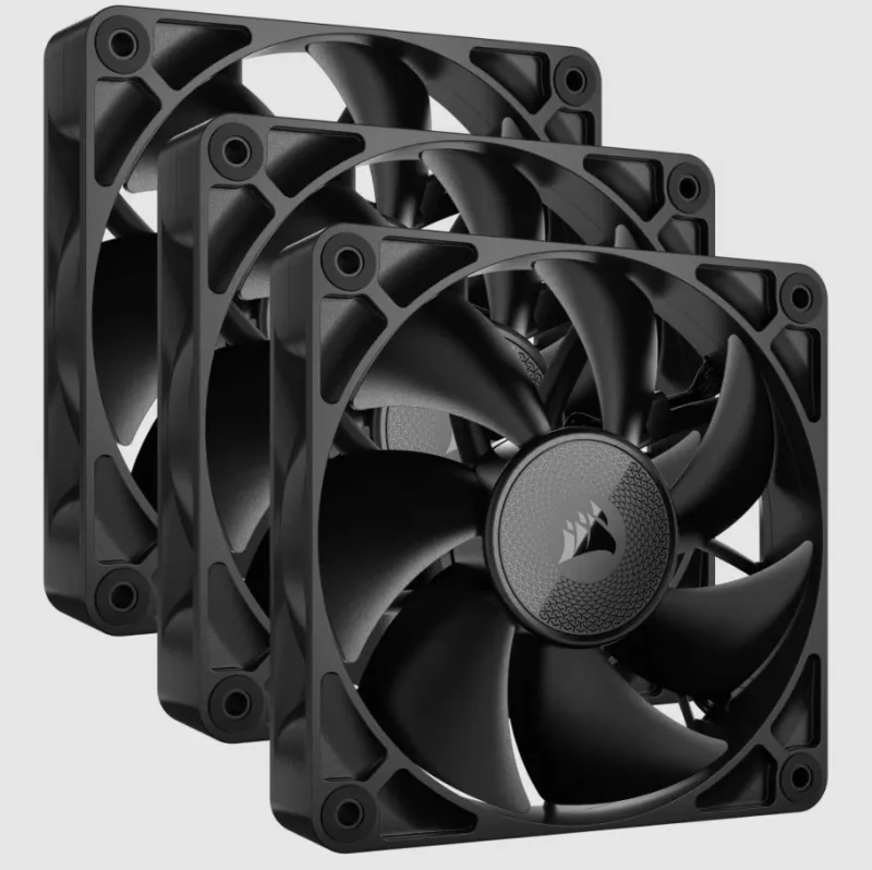Corsair iCUE LINK RX120 12cm PWM Case Fans x3, Magnetic Dome Bearing, 2100 RPM, iCUE LINK Hub Included, Black - CO-9051010-WW