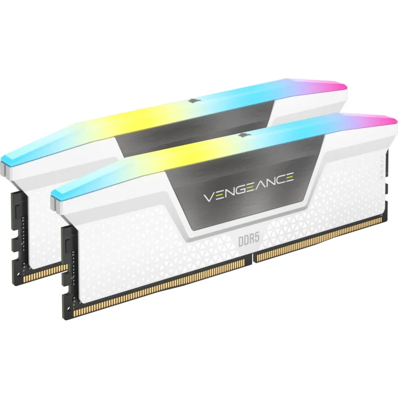 Corsair Vengeance RGB 32GB (2x16GB) DDR5 RAM 6000MHz C36 White - CMH32GX5M2E6000C36W