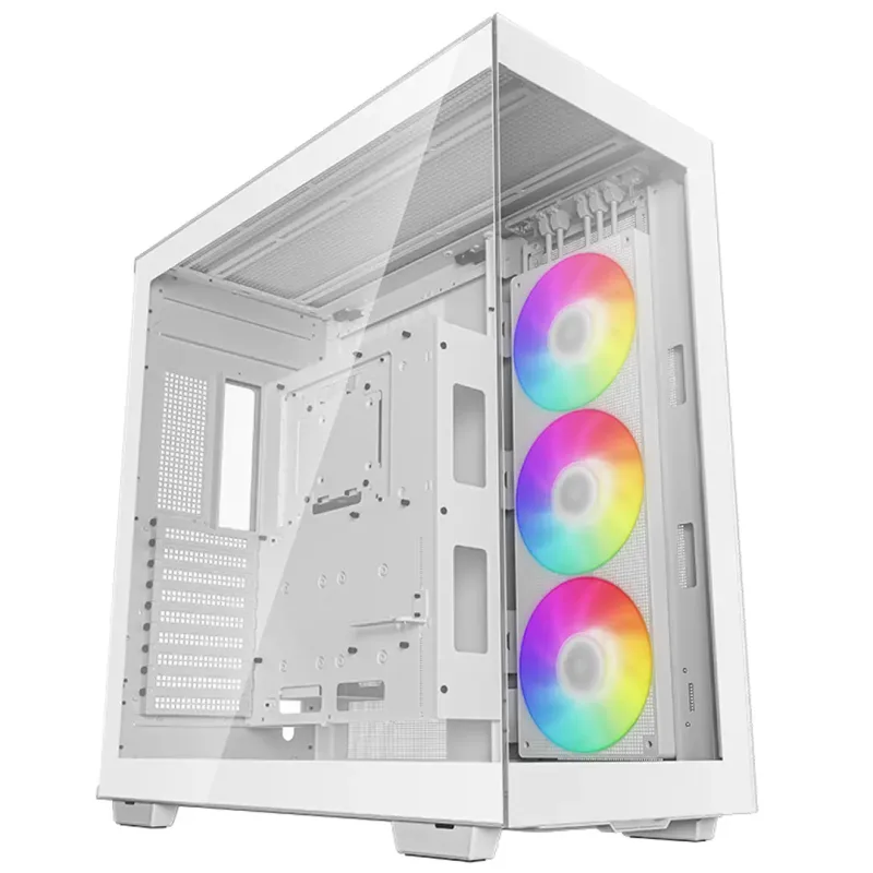DeepCool CH780 WH Gaming PC Case - White, 480mm GPU Clearance, Panoramic Design, 420mm Radiator Support