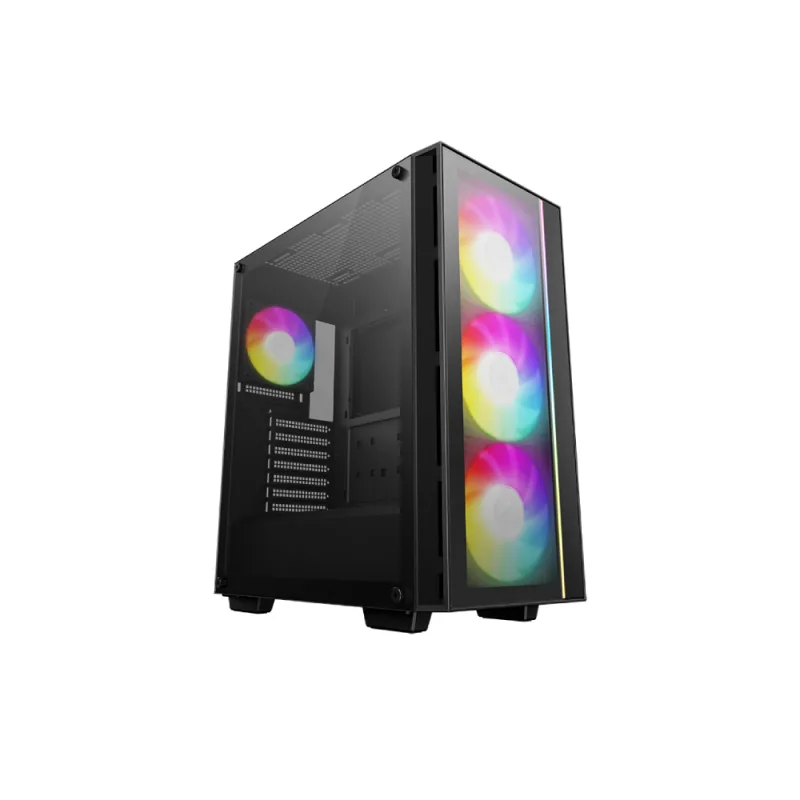 DeepCool Matrexx 55 V4 C Mid Tower ATX Case w/ ARGB Fans, Tempered Glass, 360mm Radiator Support