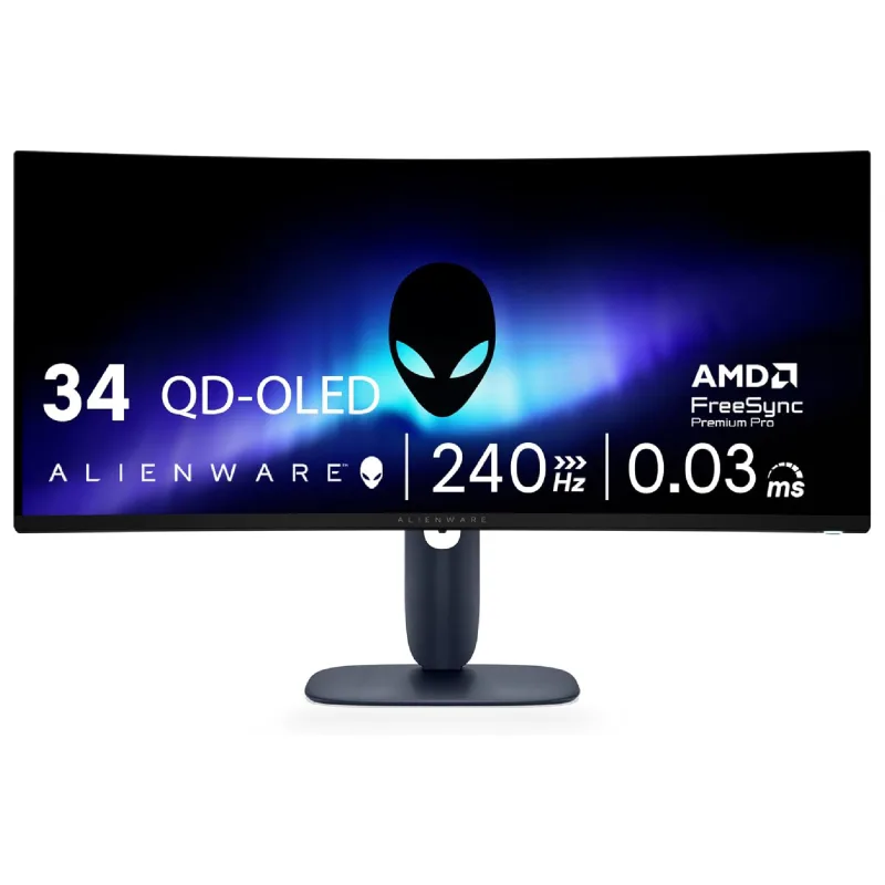 Dell Alienware AW3425DW 34" QD-OLED UWQHD 240Hz Freesync G-Sync Compatible Curved Gaming Monitor