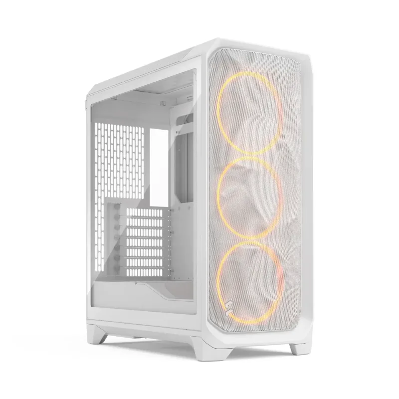 Fractal Design Meshify 3 Mid Tower Gaming PC Case - White RGB TG Light Tint