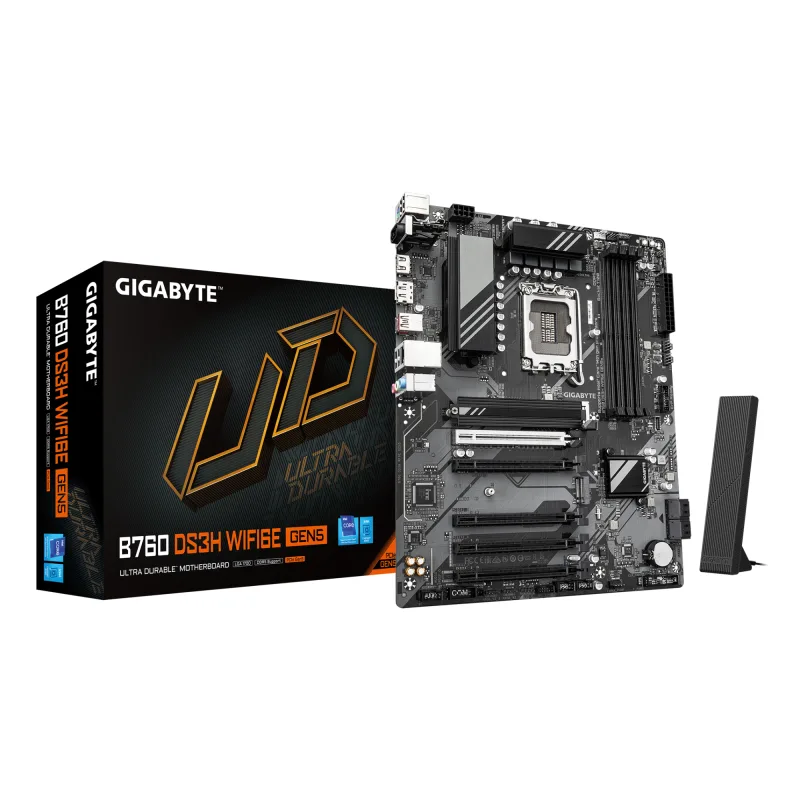 GIGABYTE B760 DS3H WIFI6E GEN5 Intel B760 Express ATX LGA 1700 Motherboard
