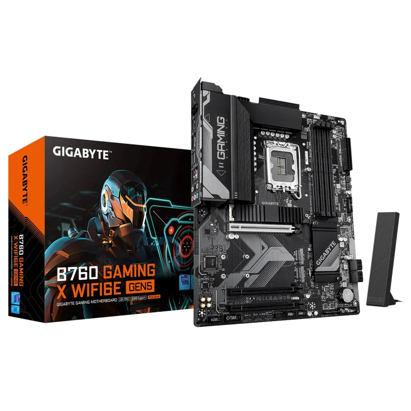 GIGABYTE B760 GAMING X WIFI6E GEN5 Intel B760 Express ATX LGA 1700 Motherboard