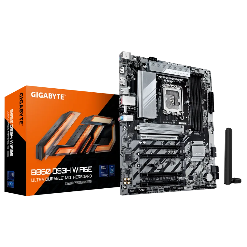 Gigabyte B860 DS3H WIFI6E Intel Core Ultra LGA 1851 DDR5 ATX Motherboard