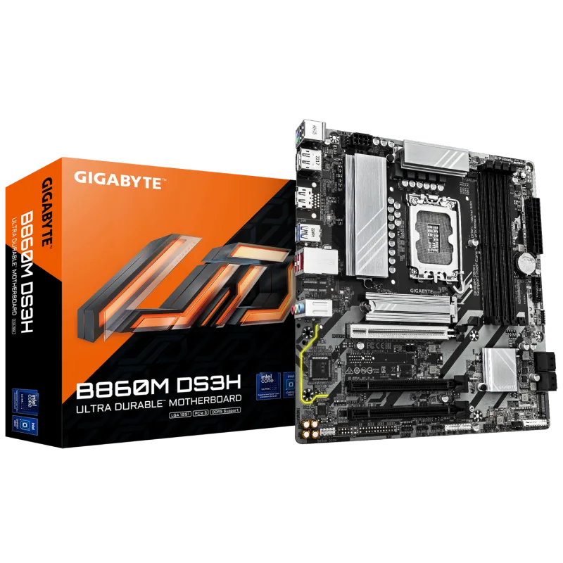 Gigabyte B860M DS3H Intel Core Ultra LGA 1851 DDR5 mATX Motherboard