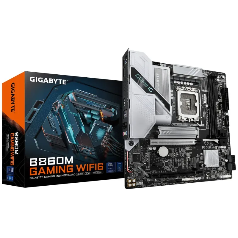 Gigabyte B860M GAMING WIFI6 LGA 1851 B860 Micro-ATX Motherboard - DDR5, WIFI 6