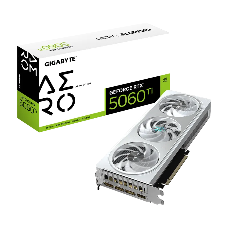 GIGABYTE GeForce RTX 5060 Ti AERO OC 16GB Graphics Card - GV-N506TAERO OC-16GD