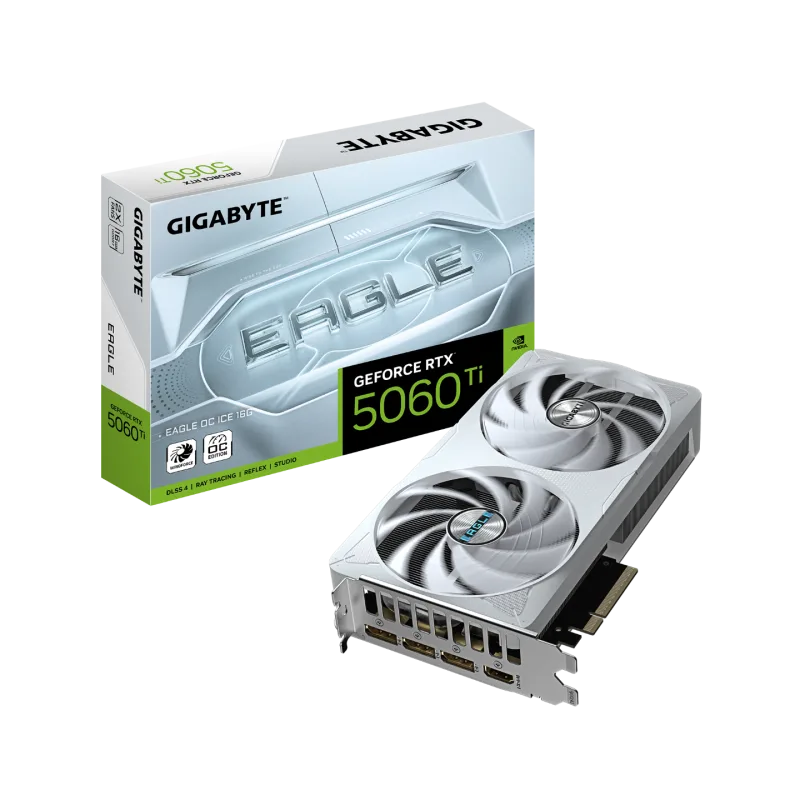 GIGABYTE GeForce RTX 5060 Ti EAGLE OC ICE 16GB Graphics Card - GV-N506TEAGLEOC ICE-16GD