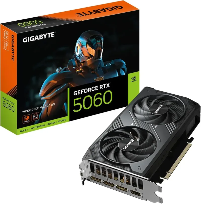 GIGABYTE GeForce RTX 5060 WINDFORCE MAX OC 8GB GDDR7 Graphics Card